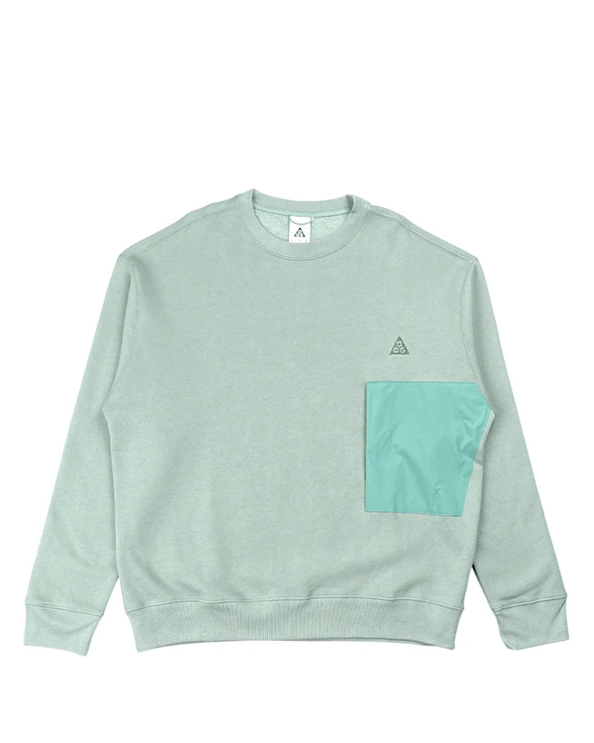 Nike ACG NRG Logo-Embroidered Sweatshirt Light Green