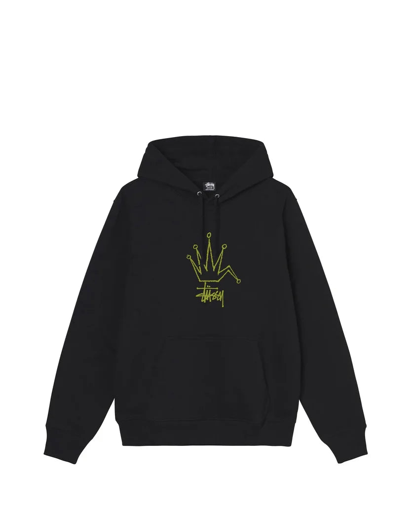 STUSSY Broken Crown Hoodie Black