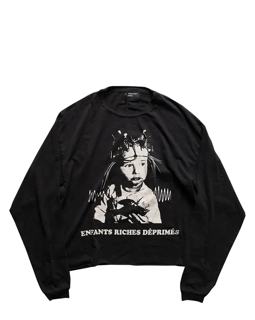 Enfants Riches Deprimes Shock Therapy Long Sleeve T-Shirt Faded Black