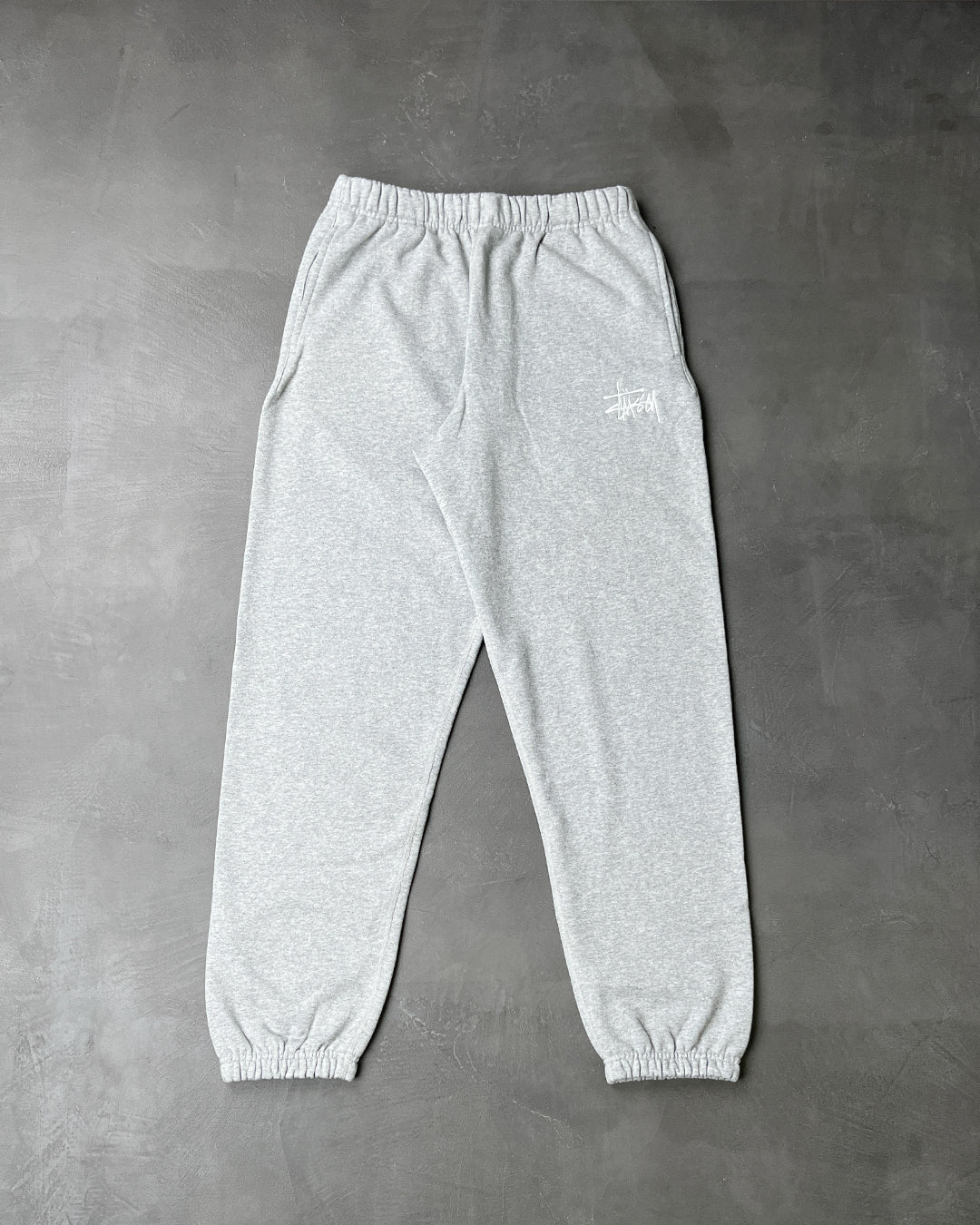 STUSSY STOCK LOGO PANT GREY HEATHER