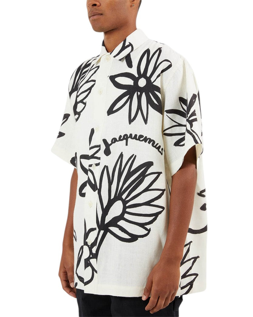 Jacquemus La Chemise Moisson Short Sleeve Shirt White