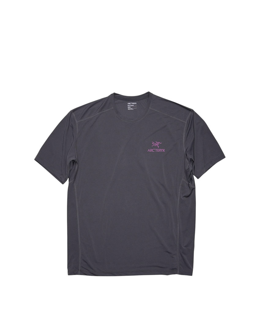 Arcteryx Motus Arcword Crew SS T-Shirt Purple Logo Black
