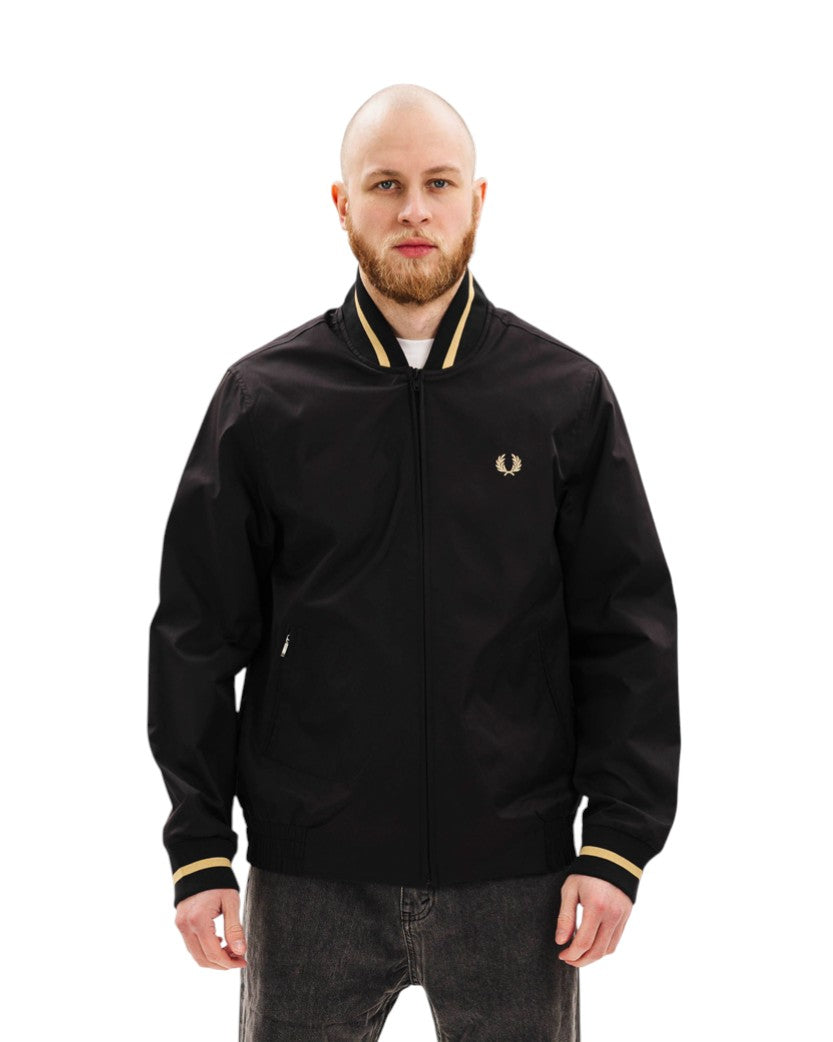 FRED PERRY TENNIS BOMBER JACKET Black With Gold