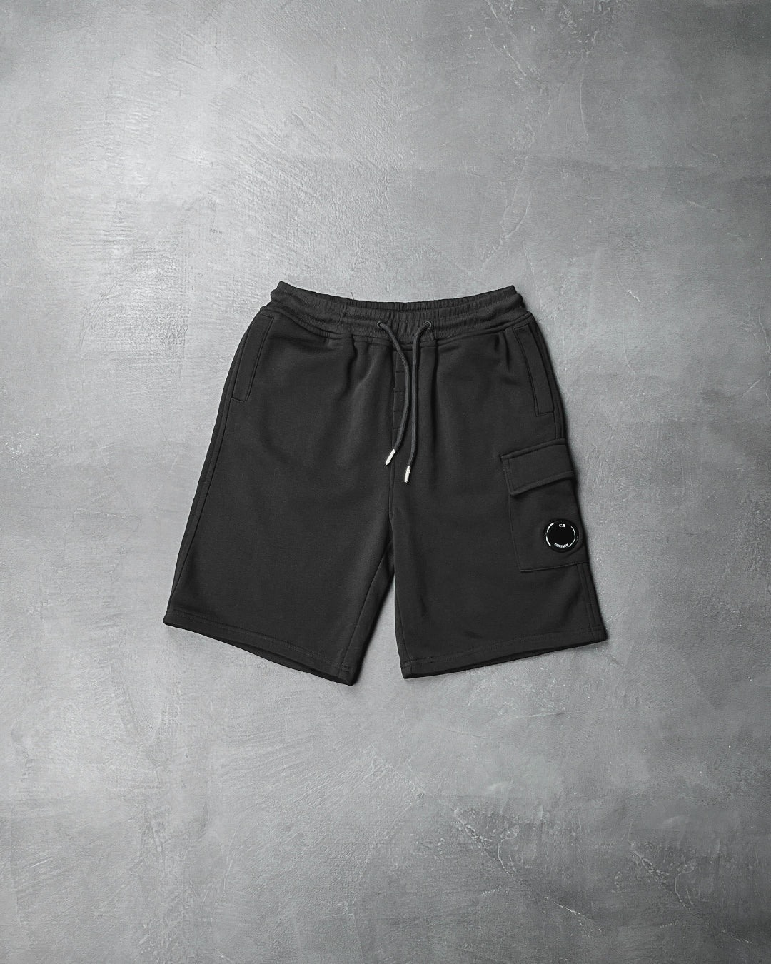 C.P. COMPANY Light Fleece Shorts Black