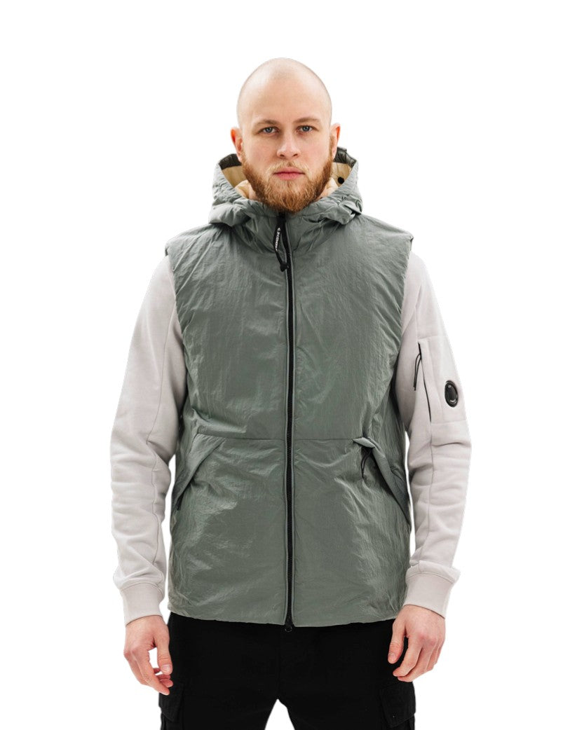 C.P. Company Goggle Padded Gilet Green