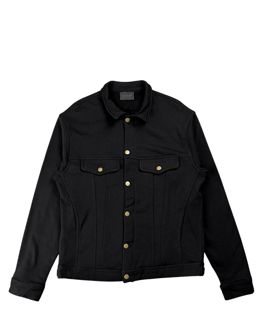 Fear Of God Fleece Trucker Jacket Black
