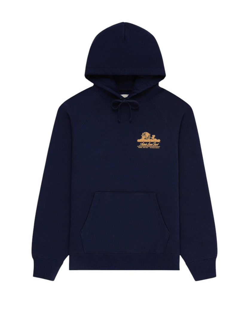 Aime Leon Dore Hoodie Unisphere Evening Blue