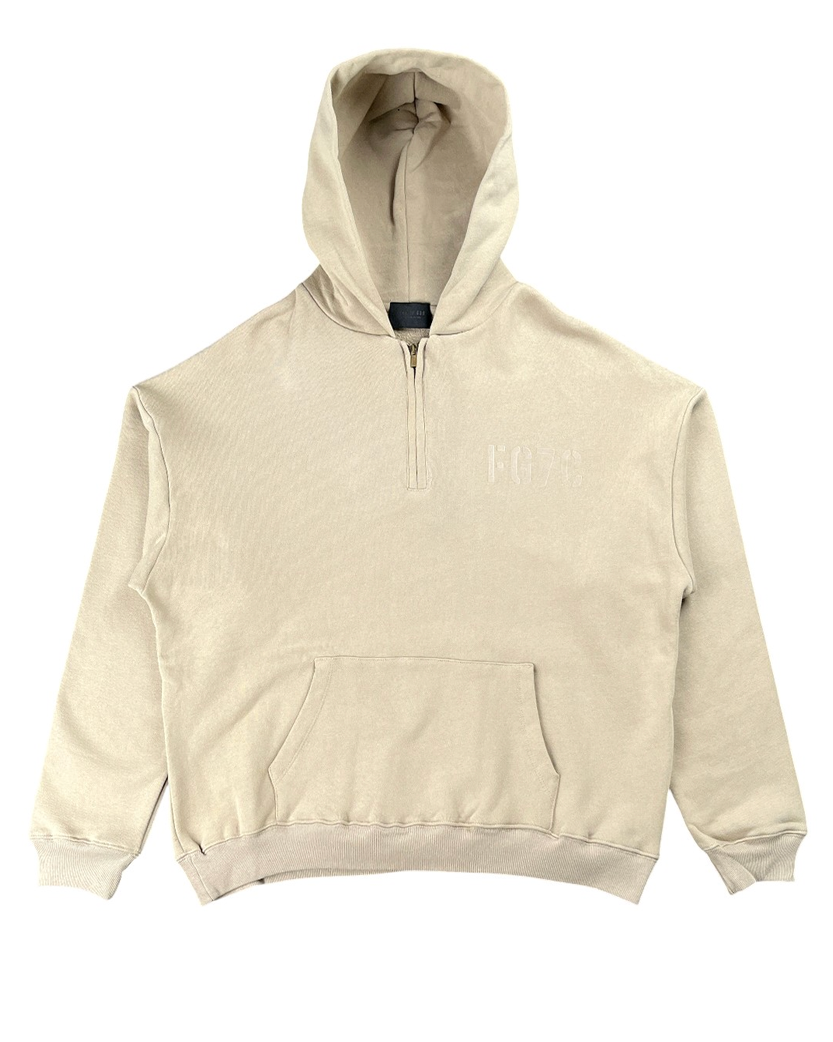 Fear Of God 'FG7C' Cotton Half-Zip Hoodie Beige