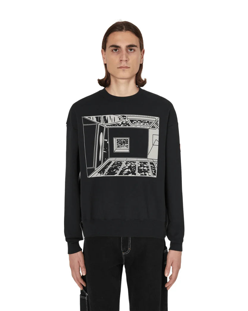 CAV EMPT Unbalance Progress Crewneck Sweatshirt Black CAV140