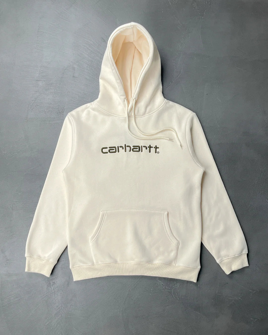 Carhartt WIP Logo Hoodie Cream