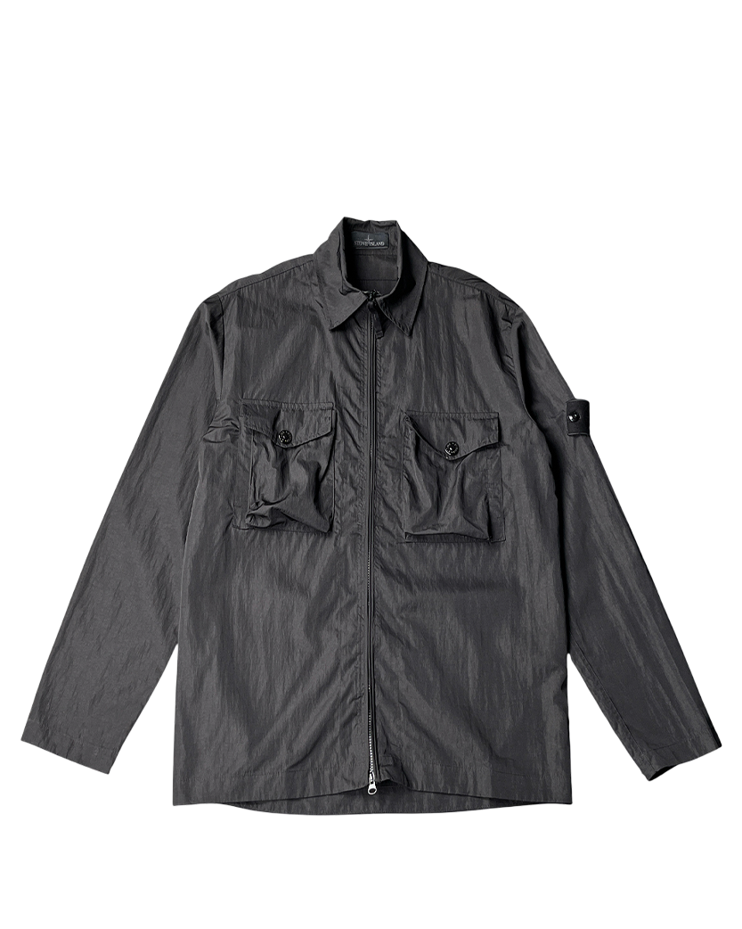 103F2 Ghost Piece Cotton Overshirt Black SI0103-BK