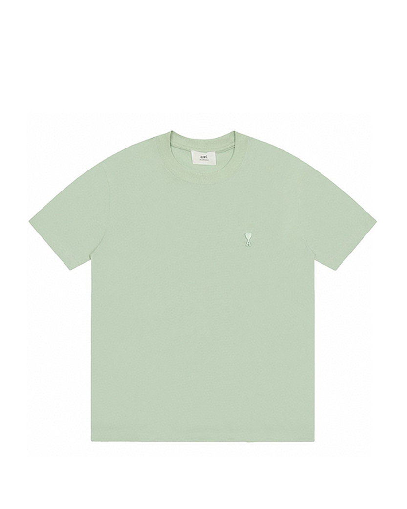 AMI Paris Ami De Coeur Tonal Small Heart T-Shirt Light Green