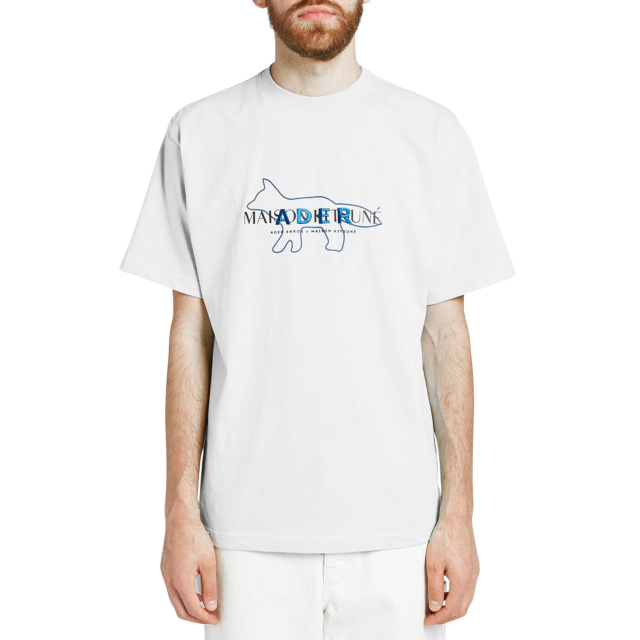 Ader Error x Maison Kitsune Layout Tee White