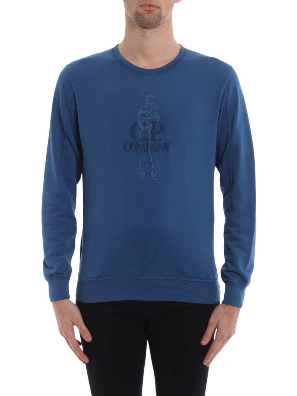 C.P. Company Embroidery Sweatshirt Blue