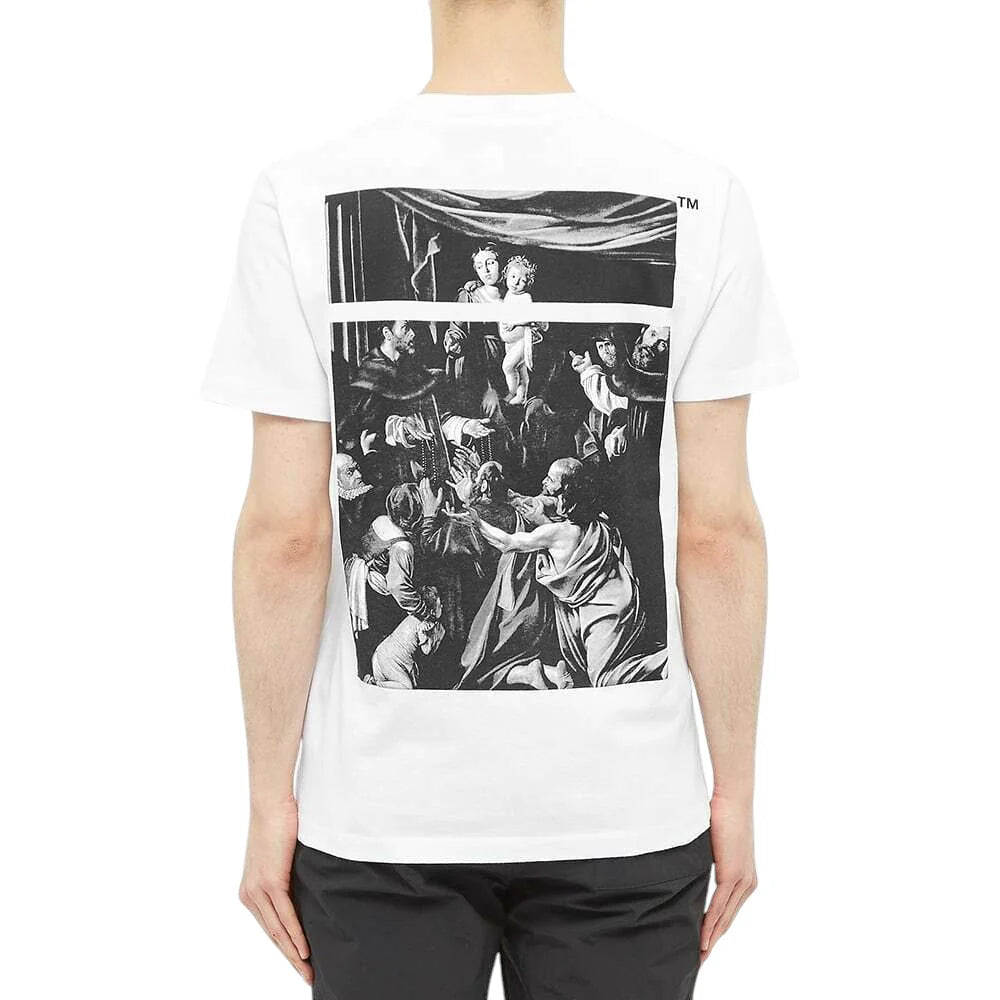 OFF-WHITE CARAVAGGIO SQUARE TEE SHIRT WHITE
