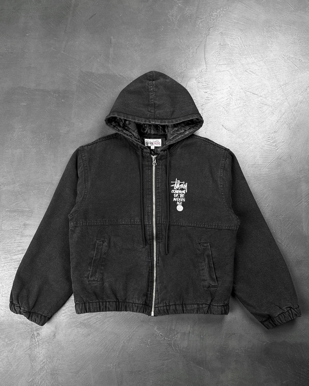 STUSSY Canvas Insulated Work Jacket Black