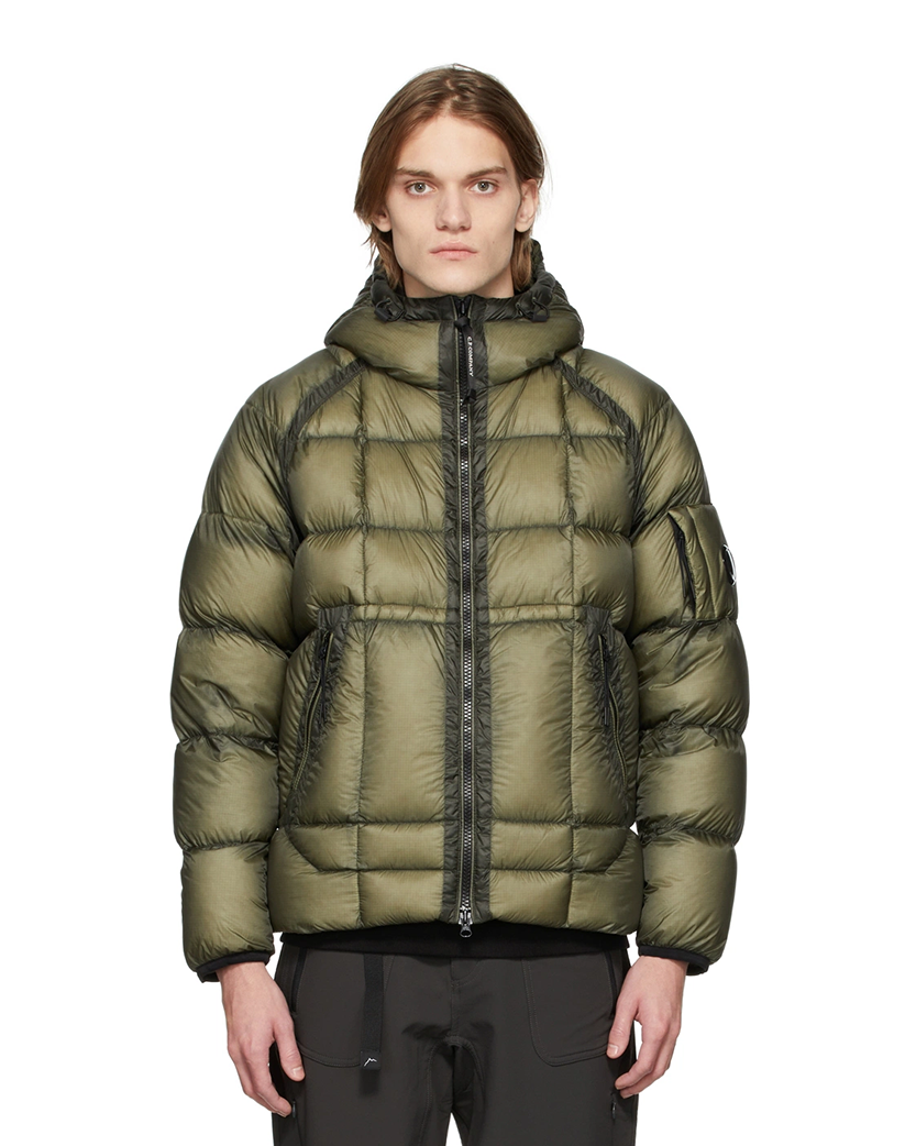 C.P. Company D.D. Shell Hooded Down Jacket Green