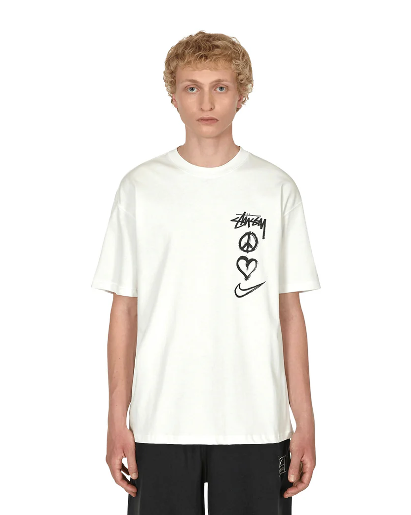 STUSSY x Nike Peace Love Swoosh T-shirt White