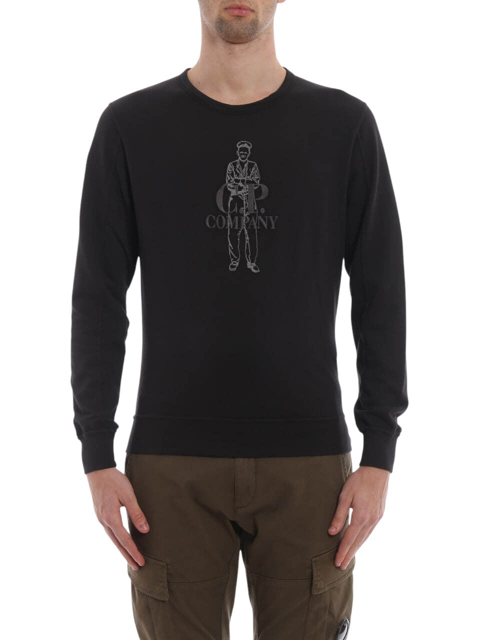 C.P. Company Embroidery Sweatshirt Black