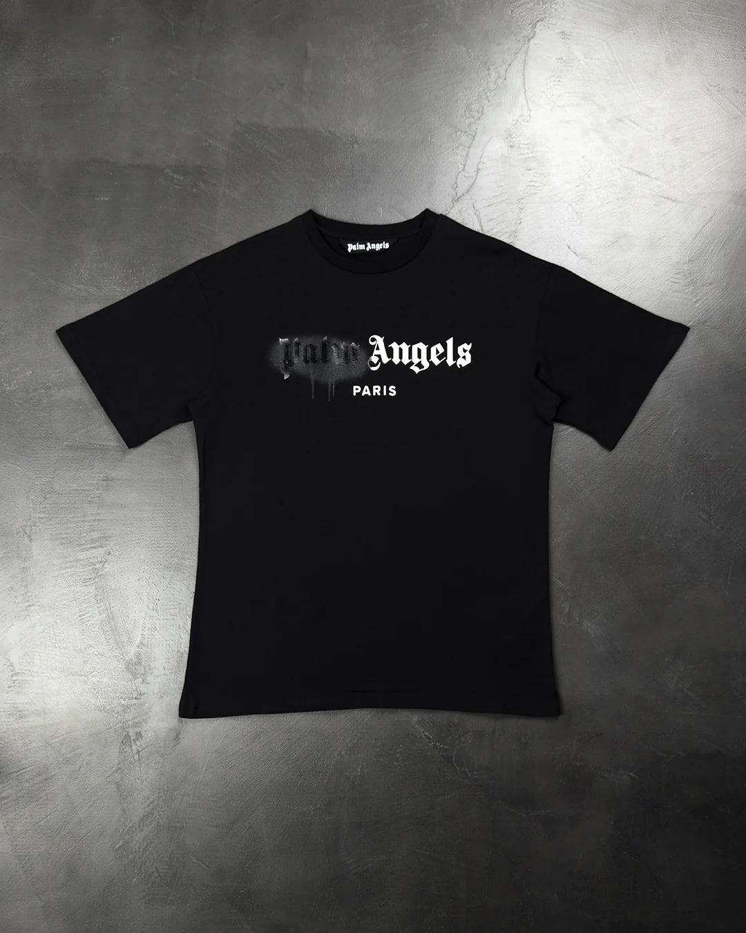 Palm Angels Paris Sprayed Logo T-Shirt Black