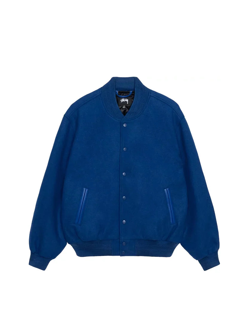 STUSSY Sport Melton Varsity Jacket Royal