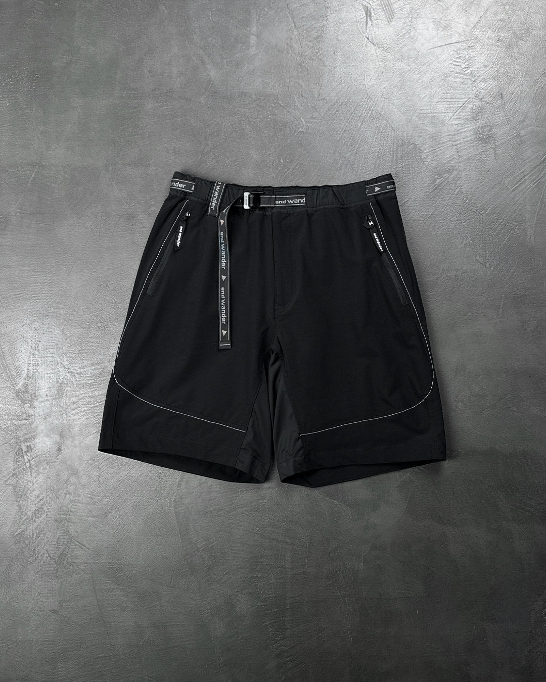 And Wander Trek Shorts Black