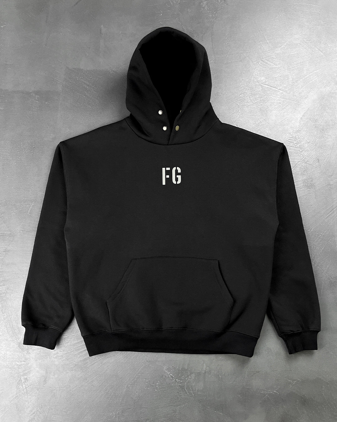 Fear Of God 'FG' Vintage Hoodie Concrete Black