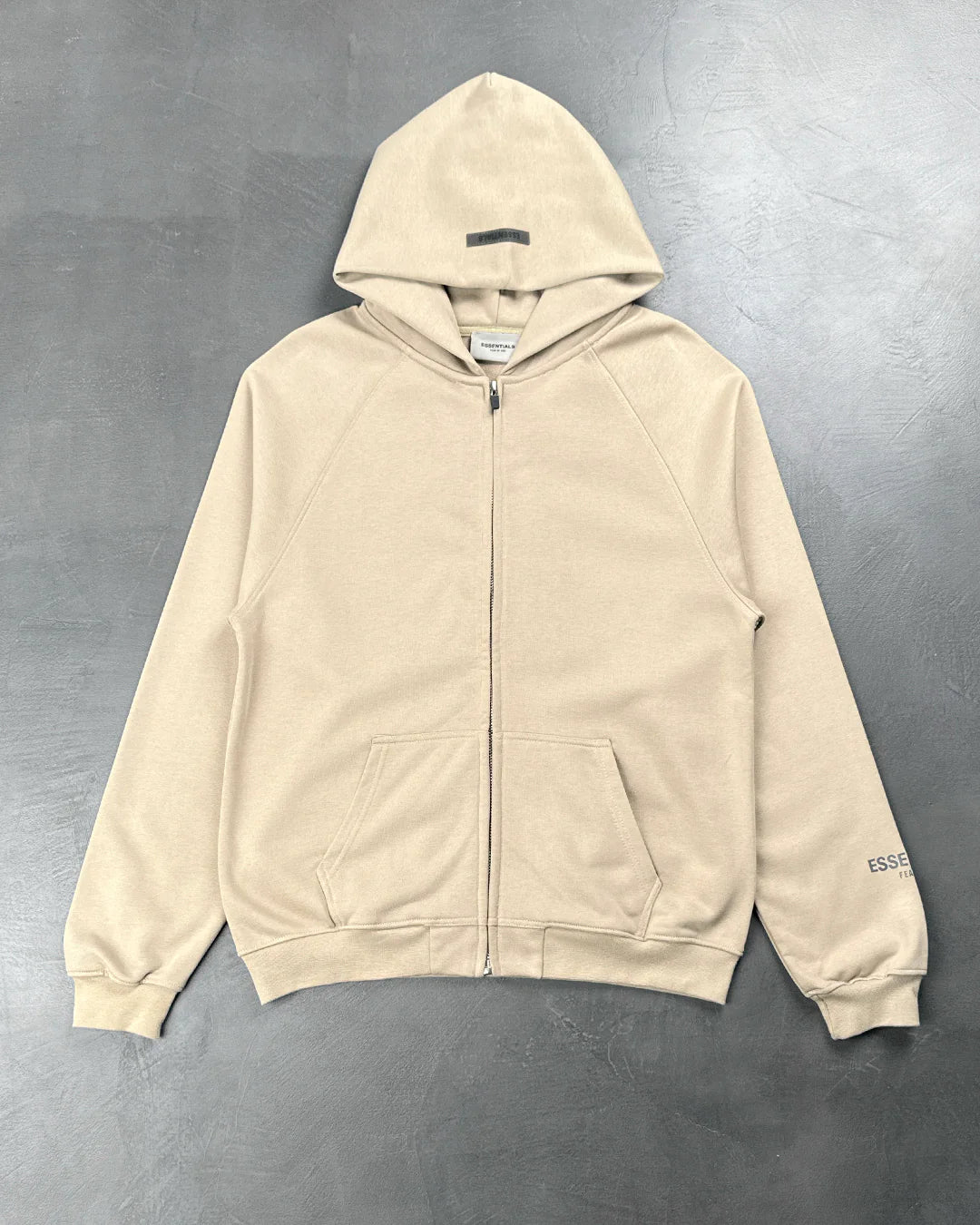 Fear Of God Essentials Raglan Full Zip Hoody Grey Flannel