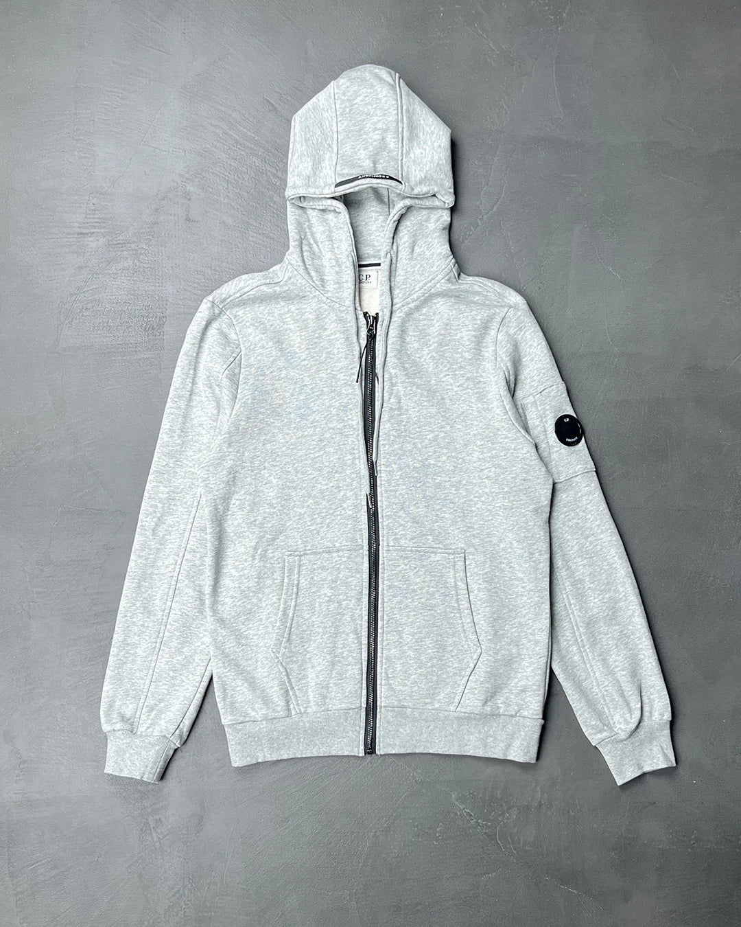 C.P. Company Fleece Zipper Hoodie Grey