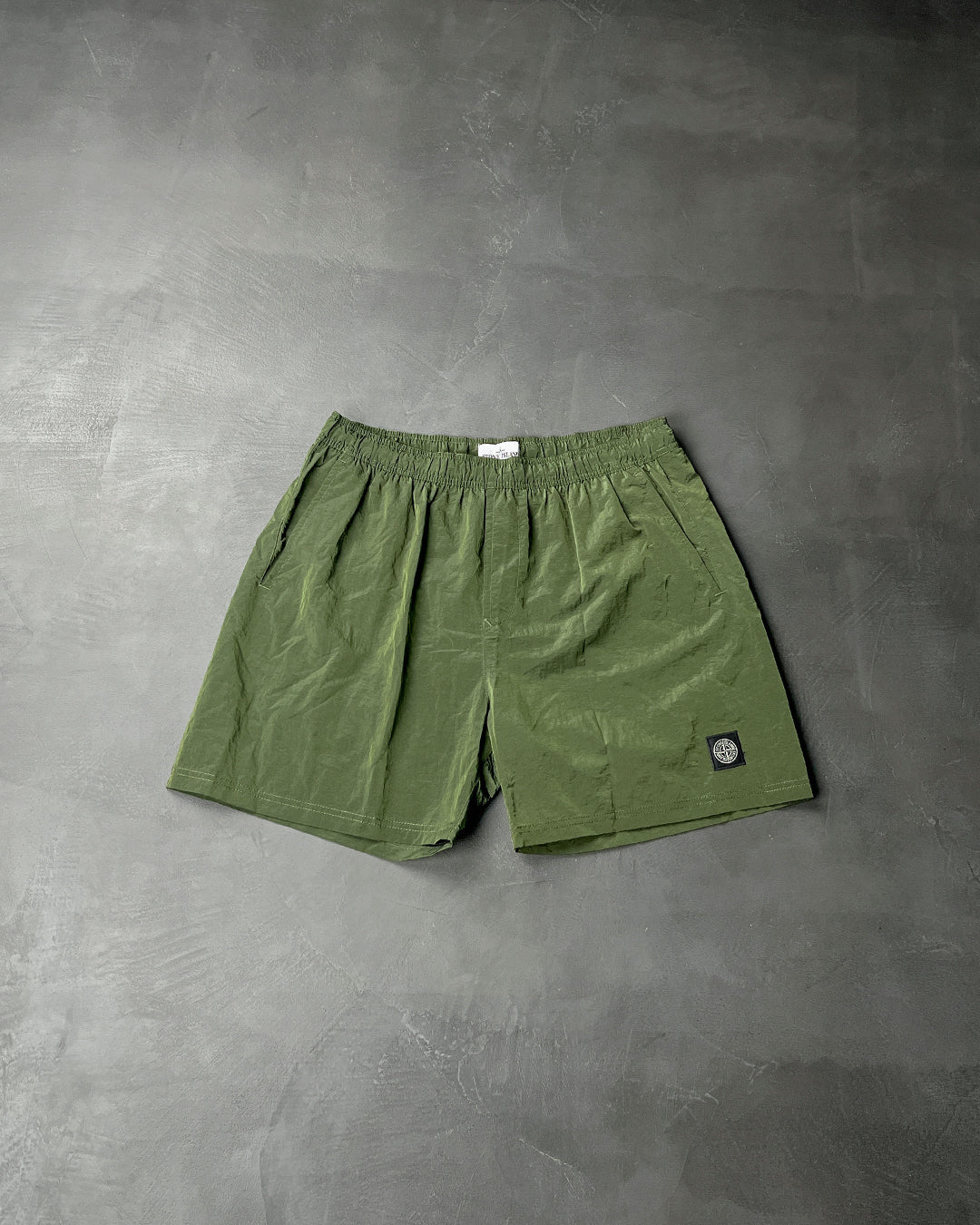 B0943 Beach Nylon Shorts Olive SI0166-OL