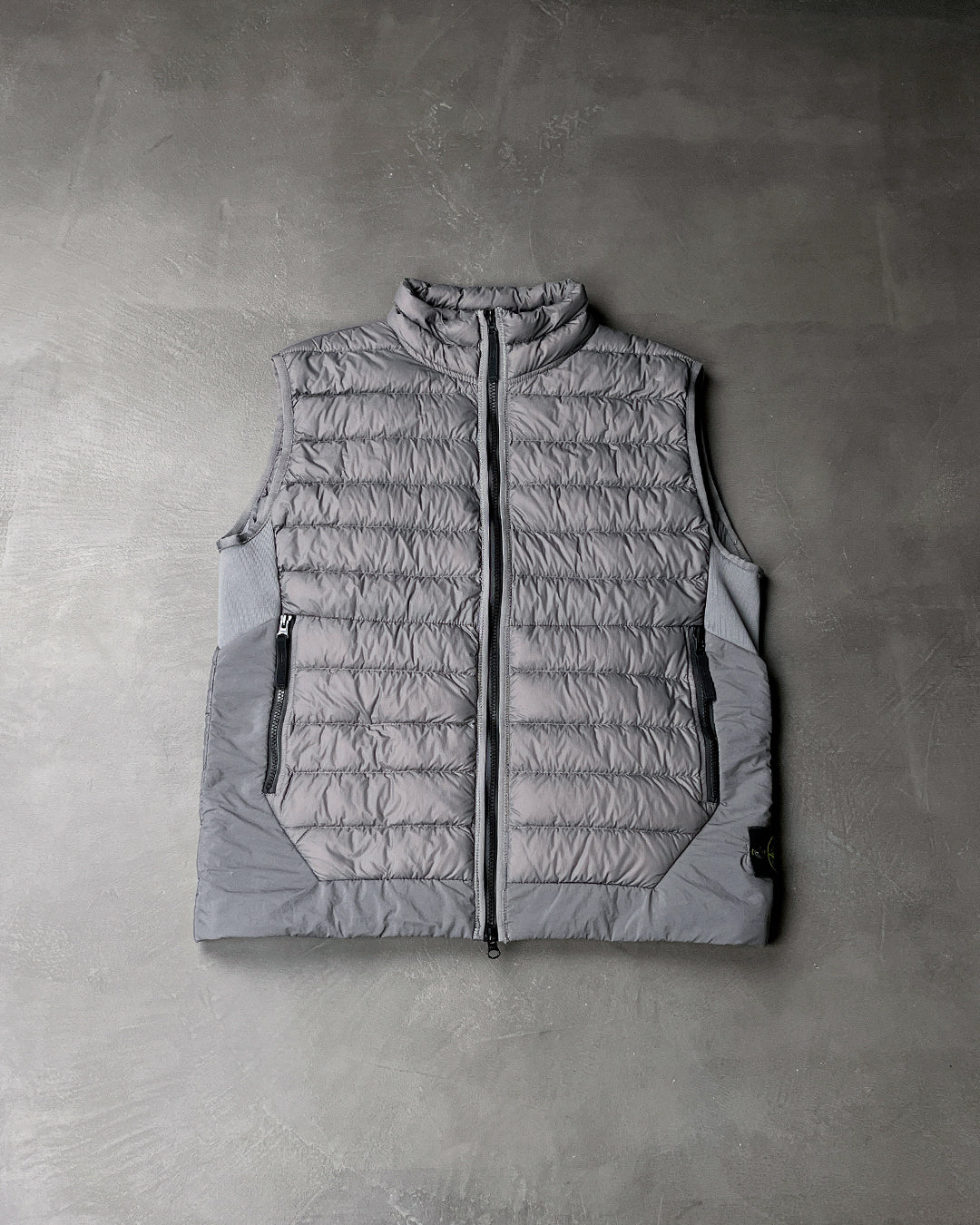 G0124 Garment Dyed Micro Yarn Down Gilet Steel Grey SI0151-SGY