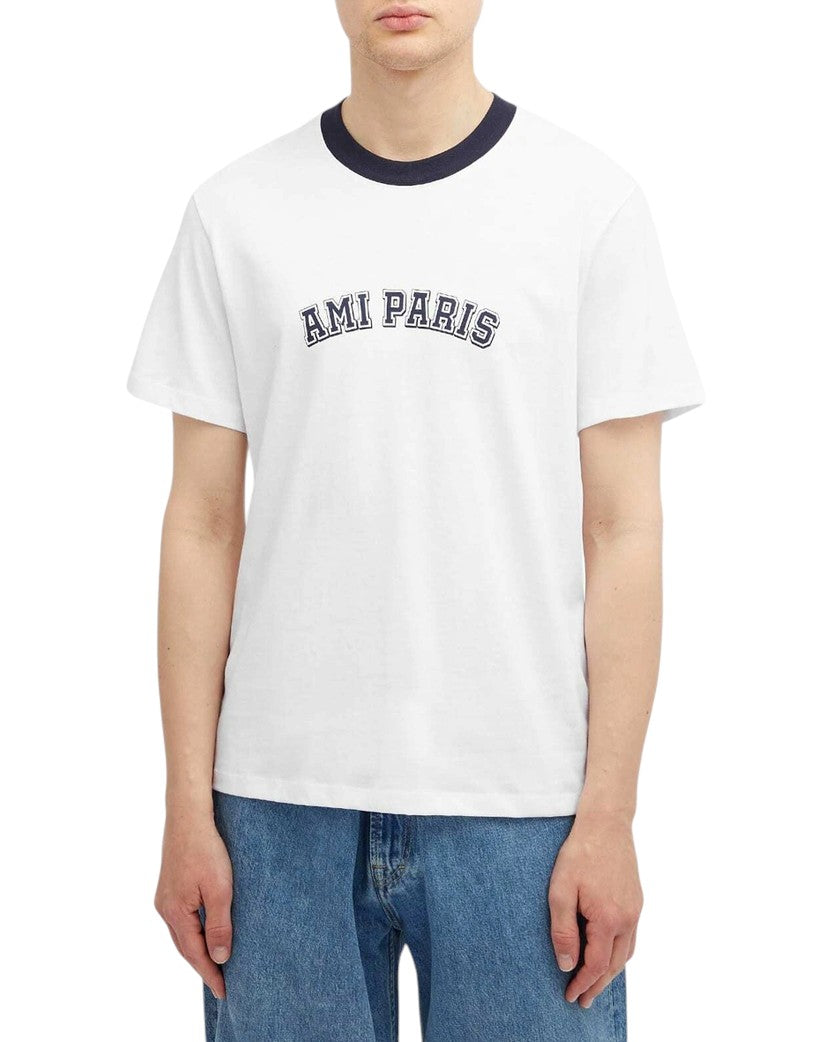 AMI Paris College Logo T-Shirt White
