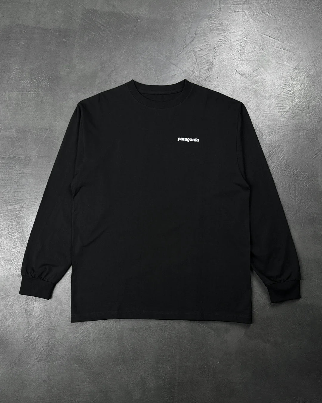 Patagonia Long Sleeve P-6 Logo Responsibili-Tee Black