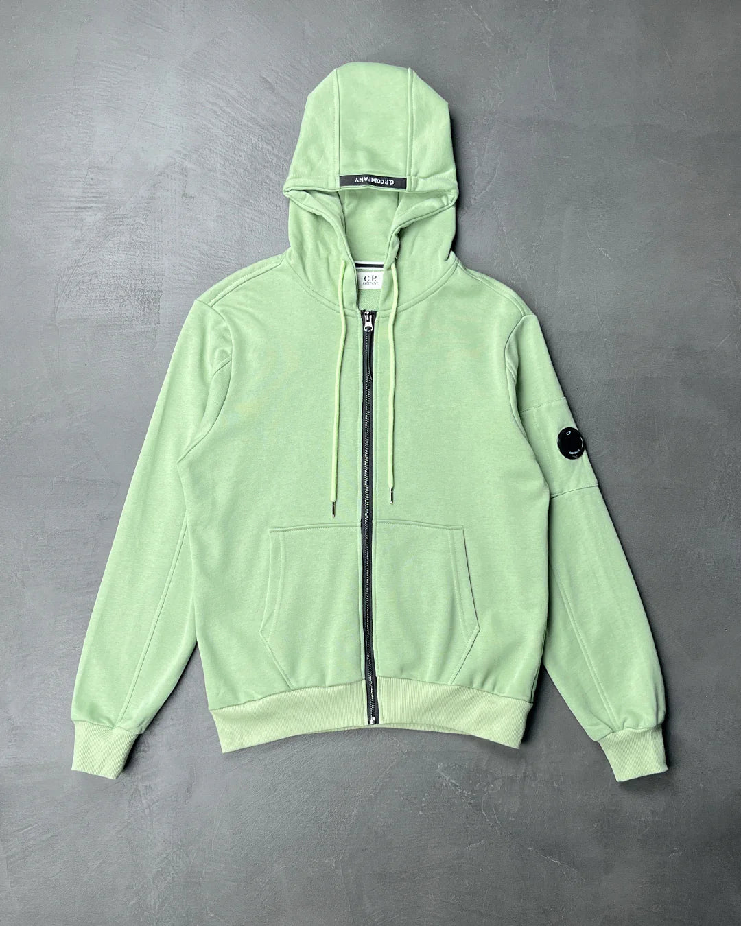 C.P. Company Fleece Zipper Hoodie Light Green