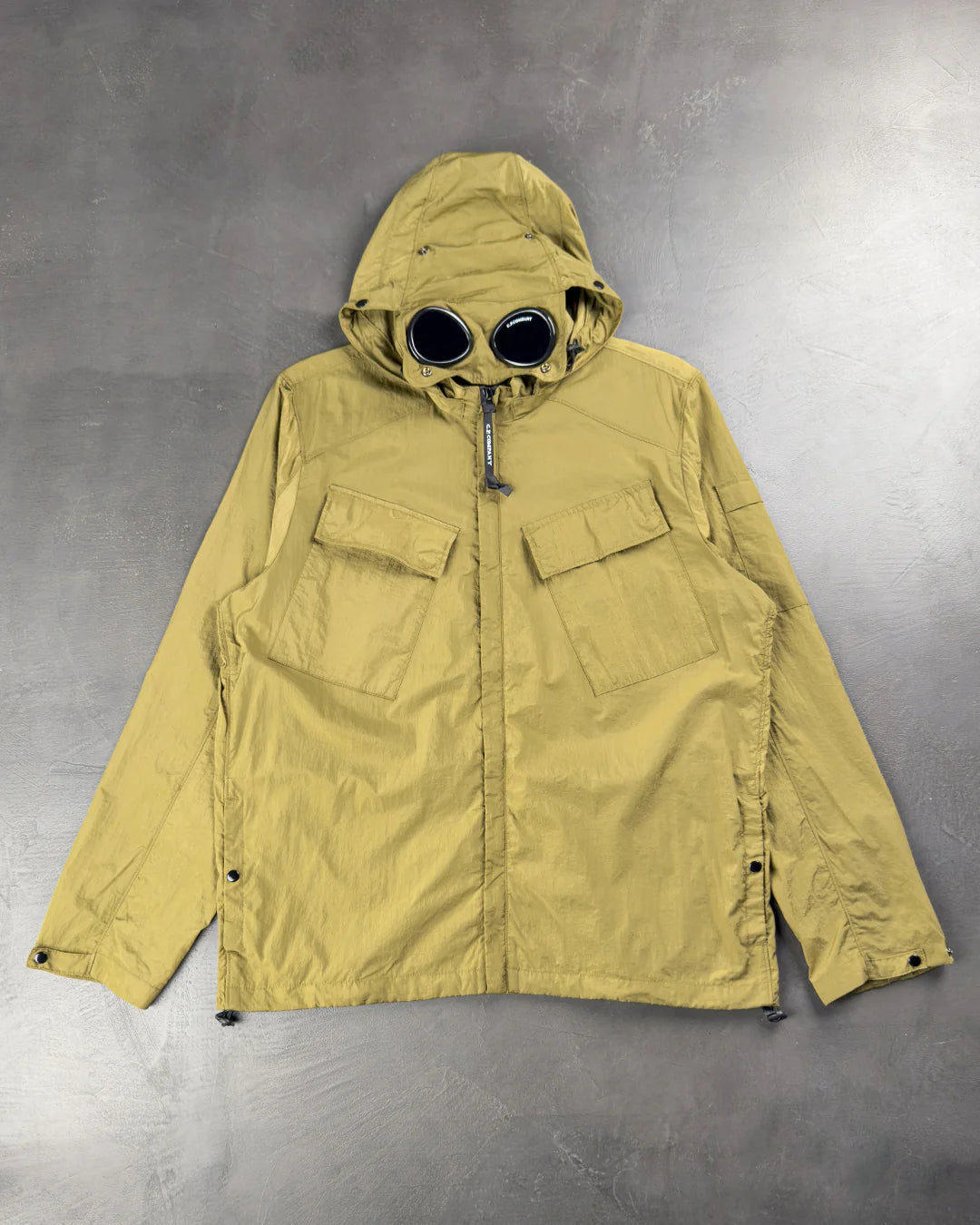 C.P. Company Hooded Google Zip Overshirt Burnt Olive