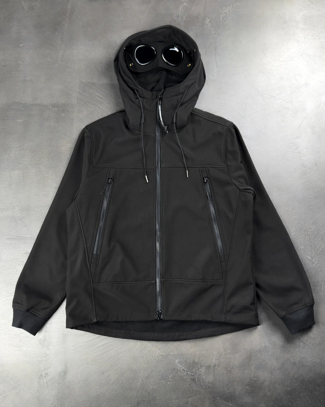 C.P. Company Soft Shell Goggle Jacket Black