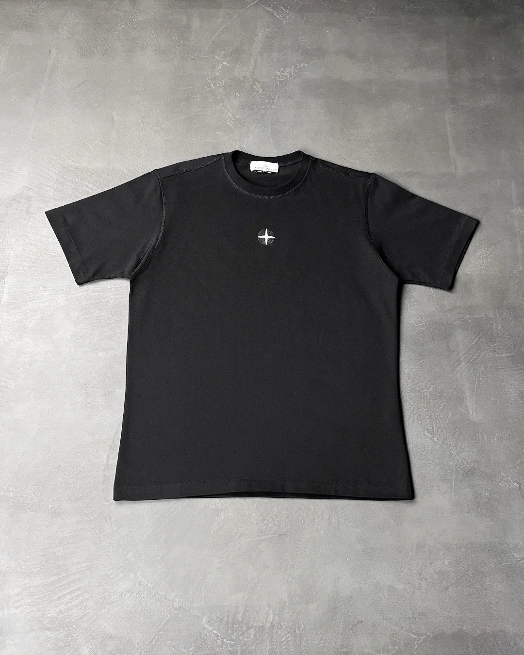 61350 Heavy Center Logo T-Shirt Black SI0129-BK