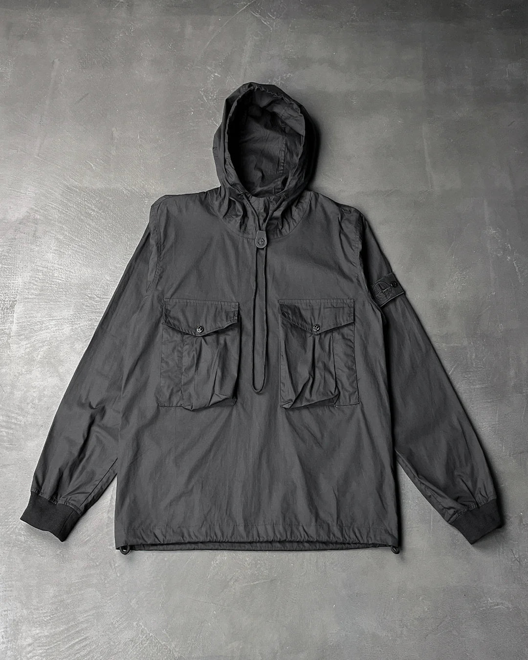 639F2 Ghost Piece Anorak Cotton Nylon Tela Black SI0138-BK