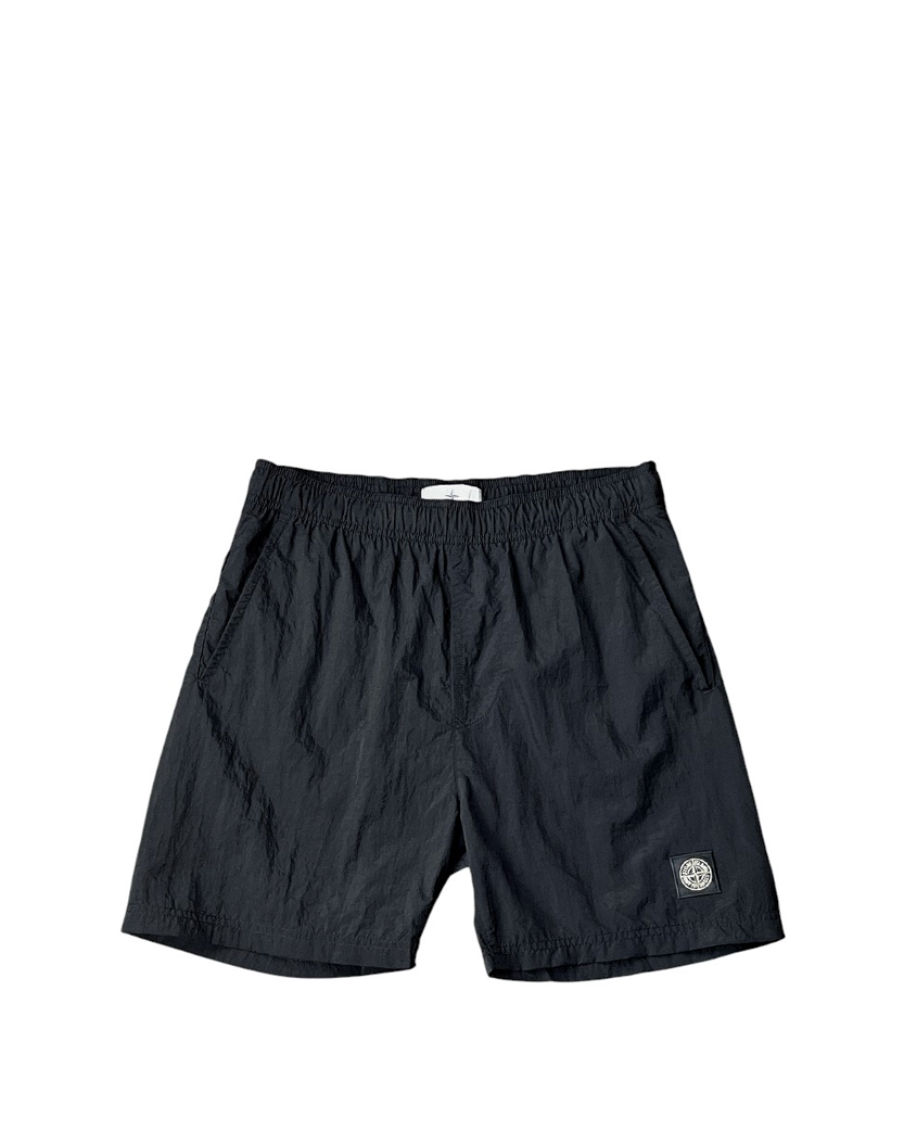 B0943 Beach Nylon Shorts Black SI0166-BK