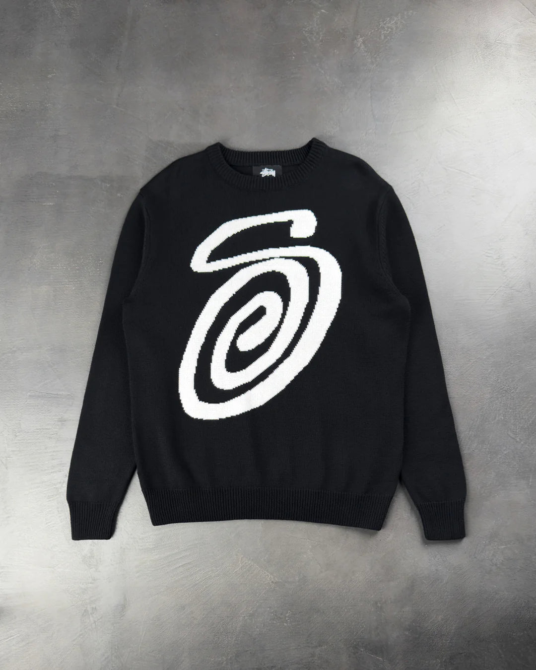 STUSSY Curly S Sweater Black