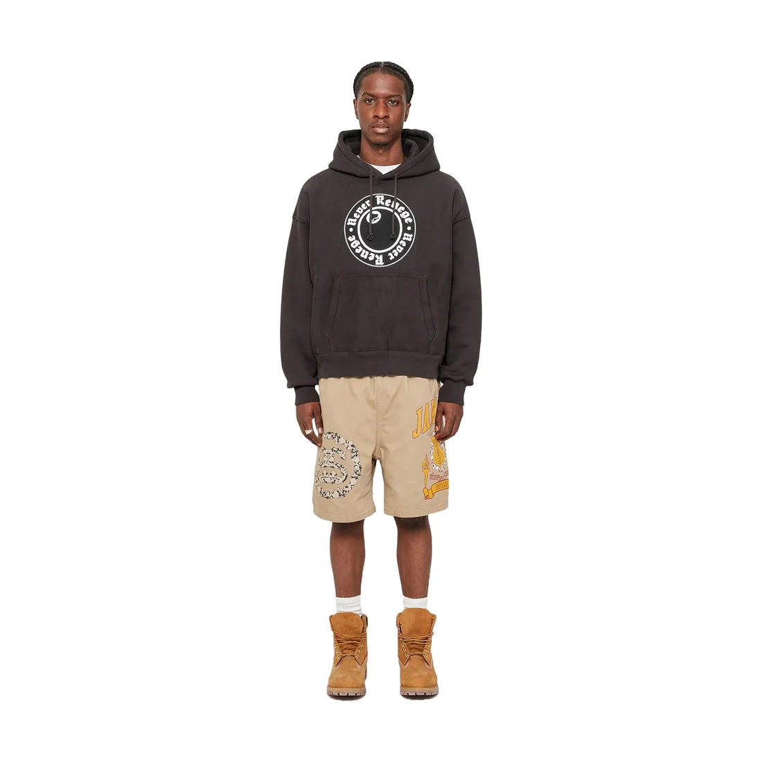 STUSSY x Denim Tears Never Renege Hoodie Black