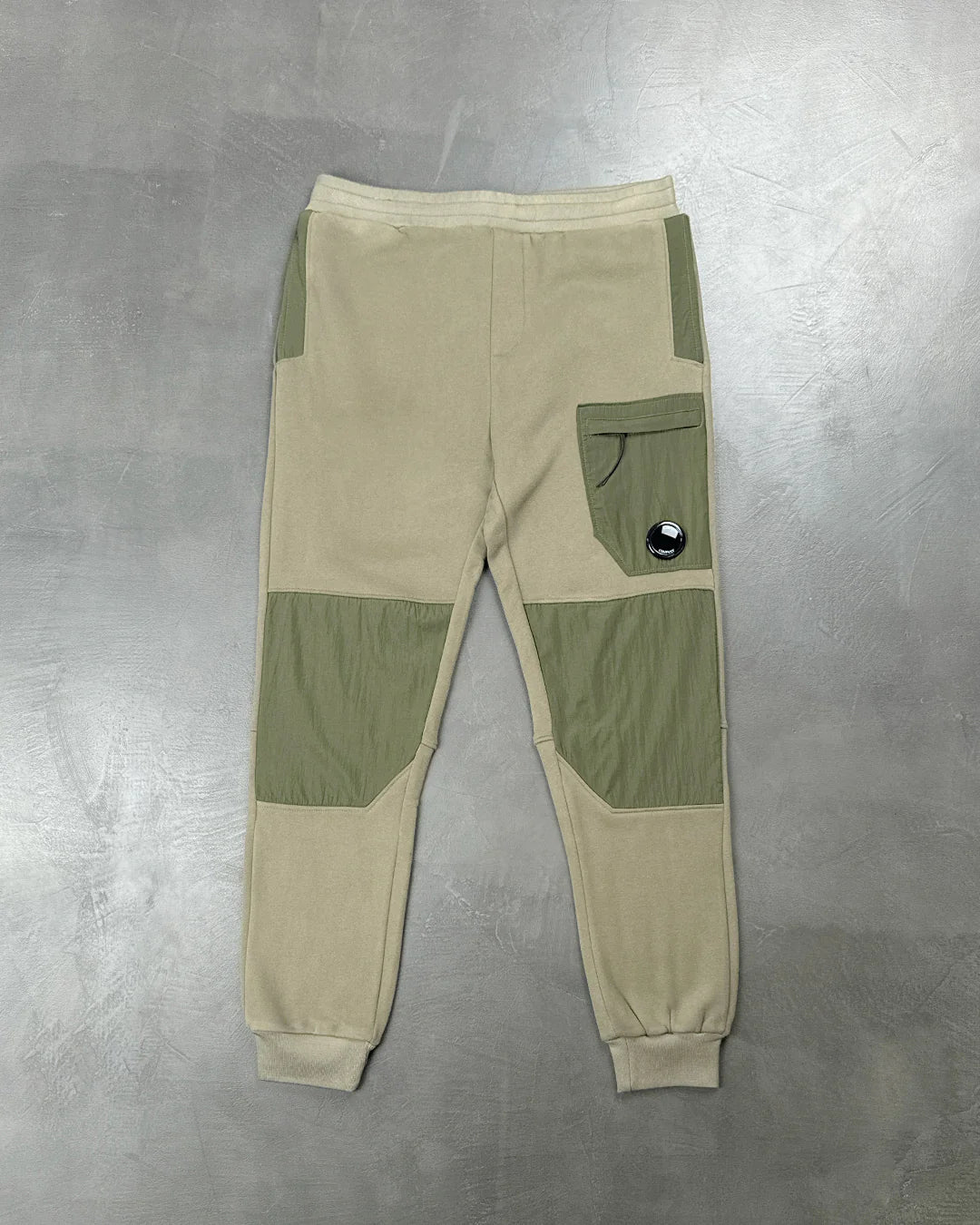 C.P. Company Diagonal Fleece Mixed Utility Pants Khaki