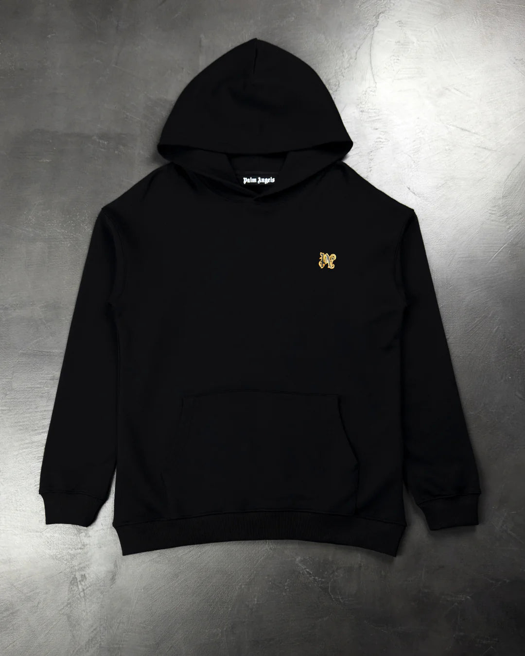 Palm Angels Back Foggy Pa Hoodie Black