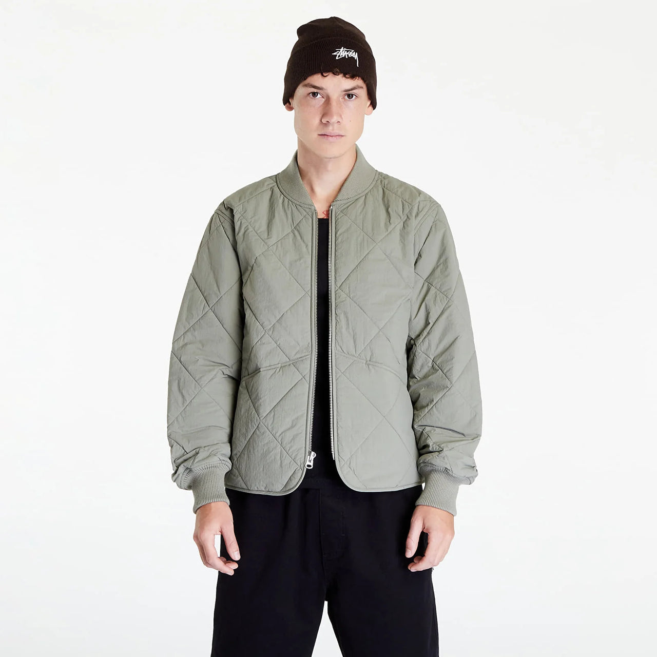 STUSSY Dice Quilted Liner Jacket Olive