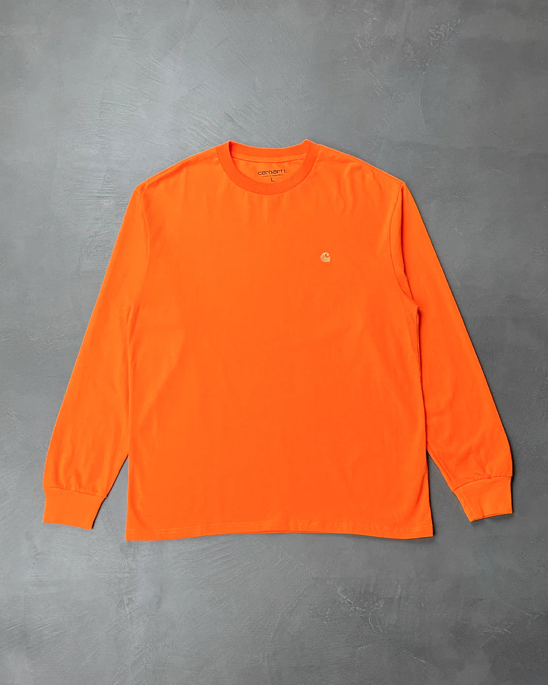 Carhartt WIP Chase Golden Logo Long Sleeve Orange