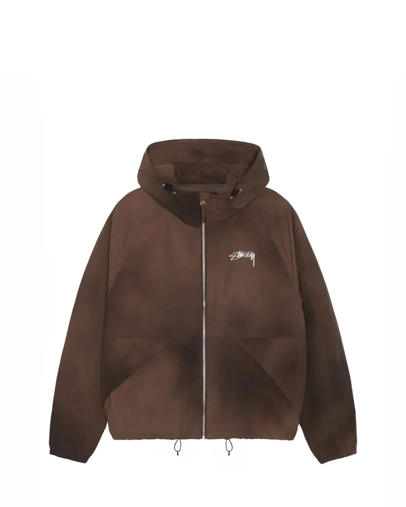 STUSSY Beach Shell Jacket Wave Dye Brown