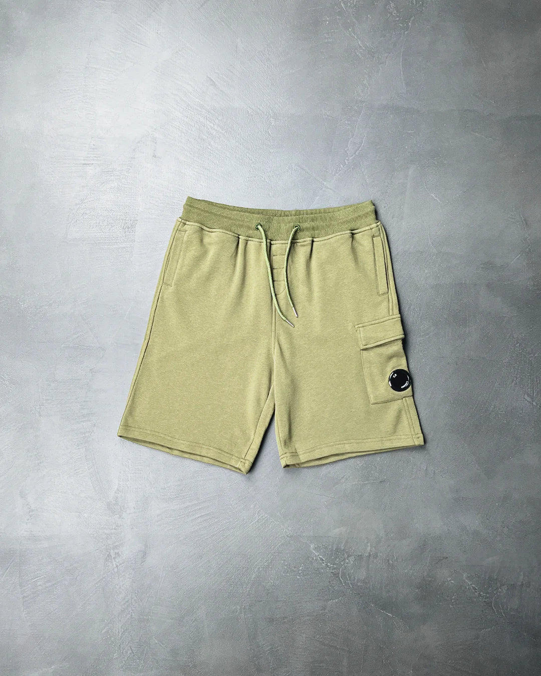 C.P. COMPANY Light Fleece Shorts Olive