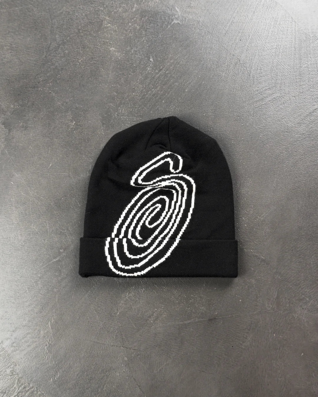 STUSSY Swirl S Cuff Beanie Black