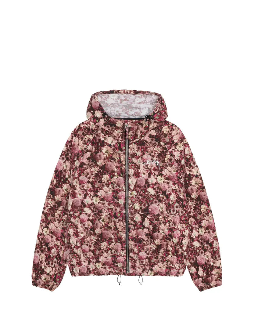 STUSSY Beach Shell Jacket Floral Maroon