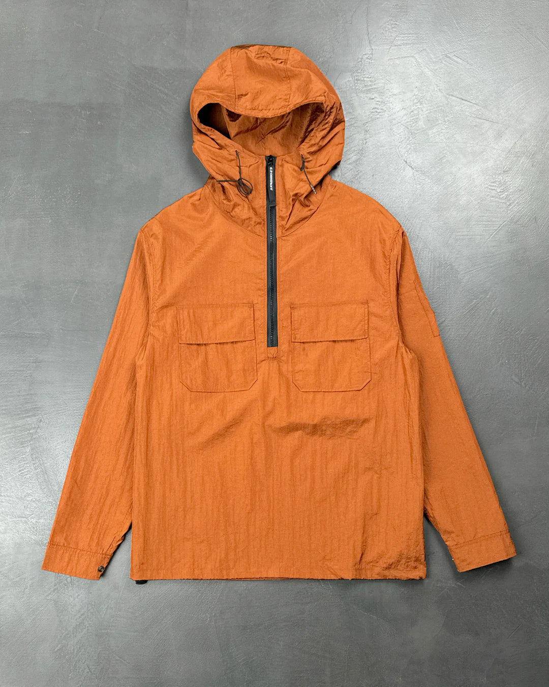 C.P. Company Nylon Arm Lens Hooded Overshirt Spicy Orange